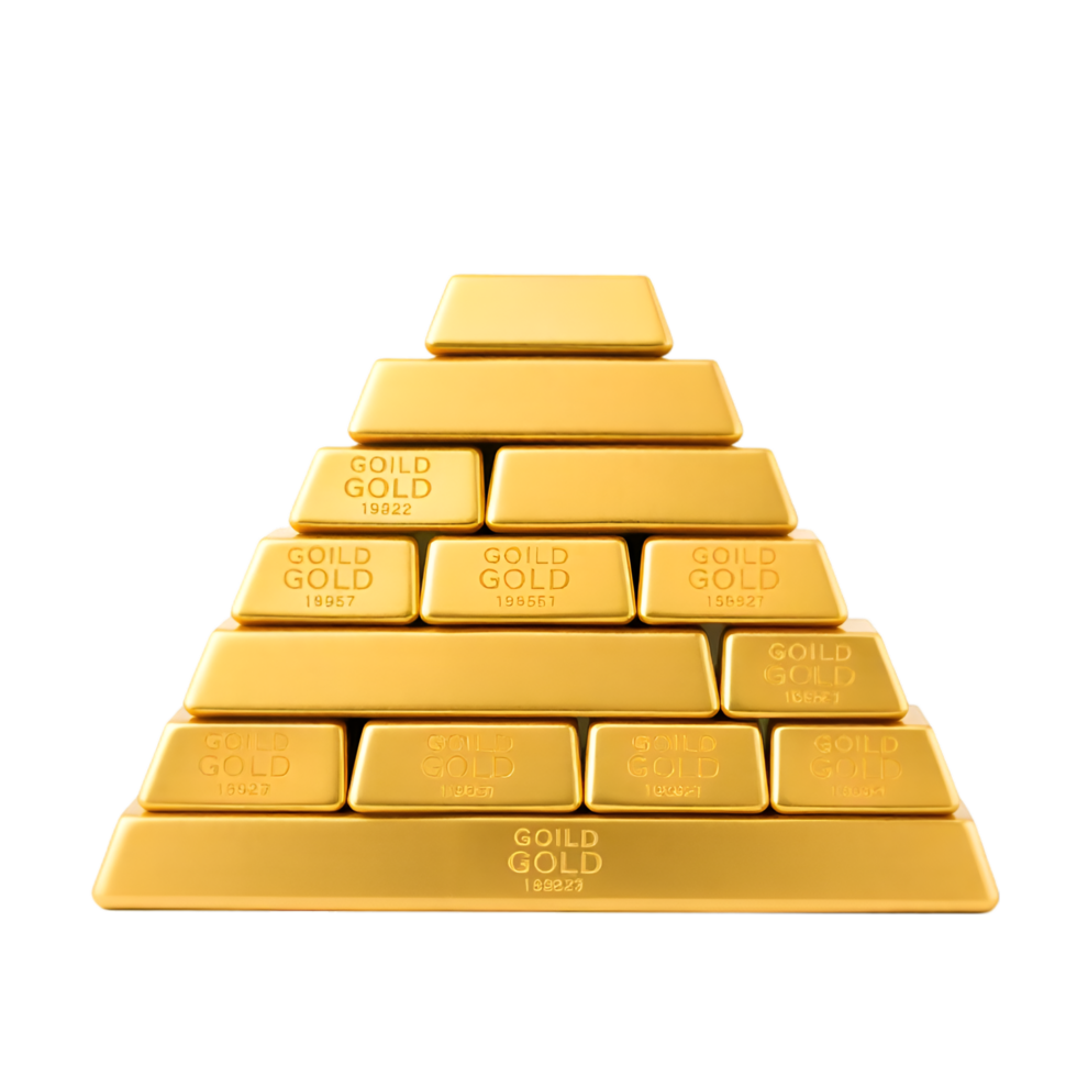Gold Bar Pyramid Stack png