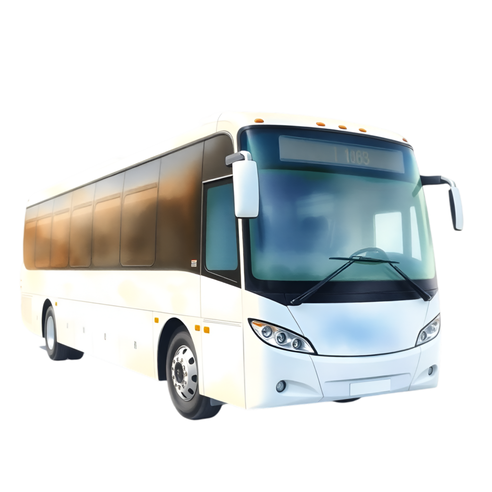 Modern White Bus, Ideal for Public Transport png