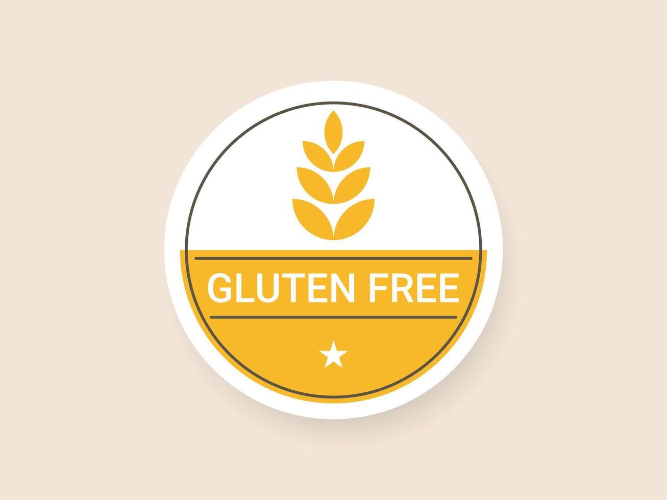 Label design for gluten free, food alergens free product sticker, logo, icon, stamp, tag, mark vector