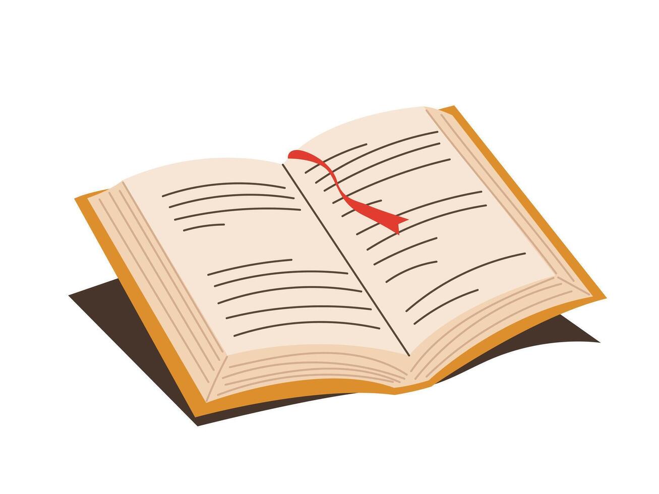 Reading a book concept, teaching, studying, literature, dictionaries, encyclopedias vector