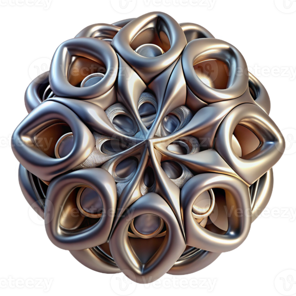 impressive traditional Abstract 3D Metallic Sphere Illustration authentic png