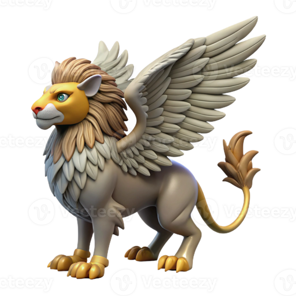 wonderful creative 3D Model Griffin Fantasy Creature authentic png