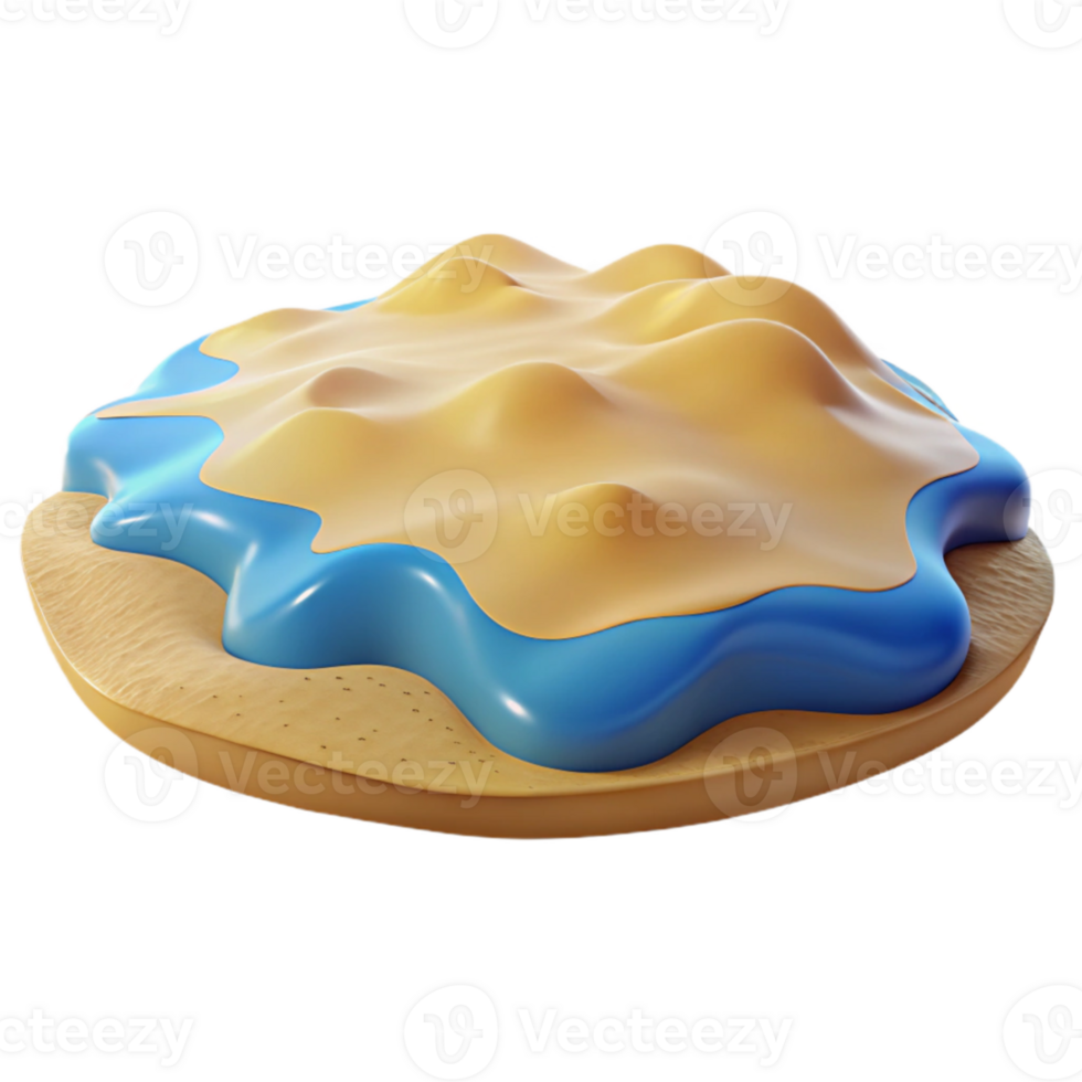 wonderful abstract 3D Island Cookie Illustration genuine png