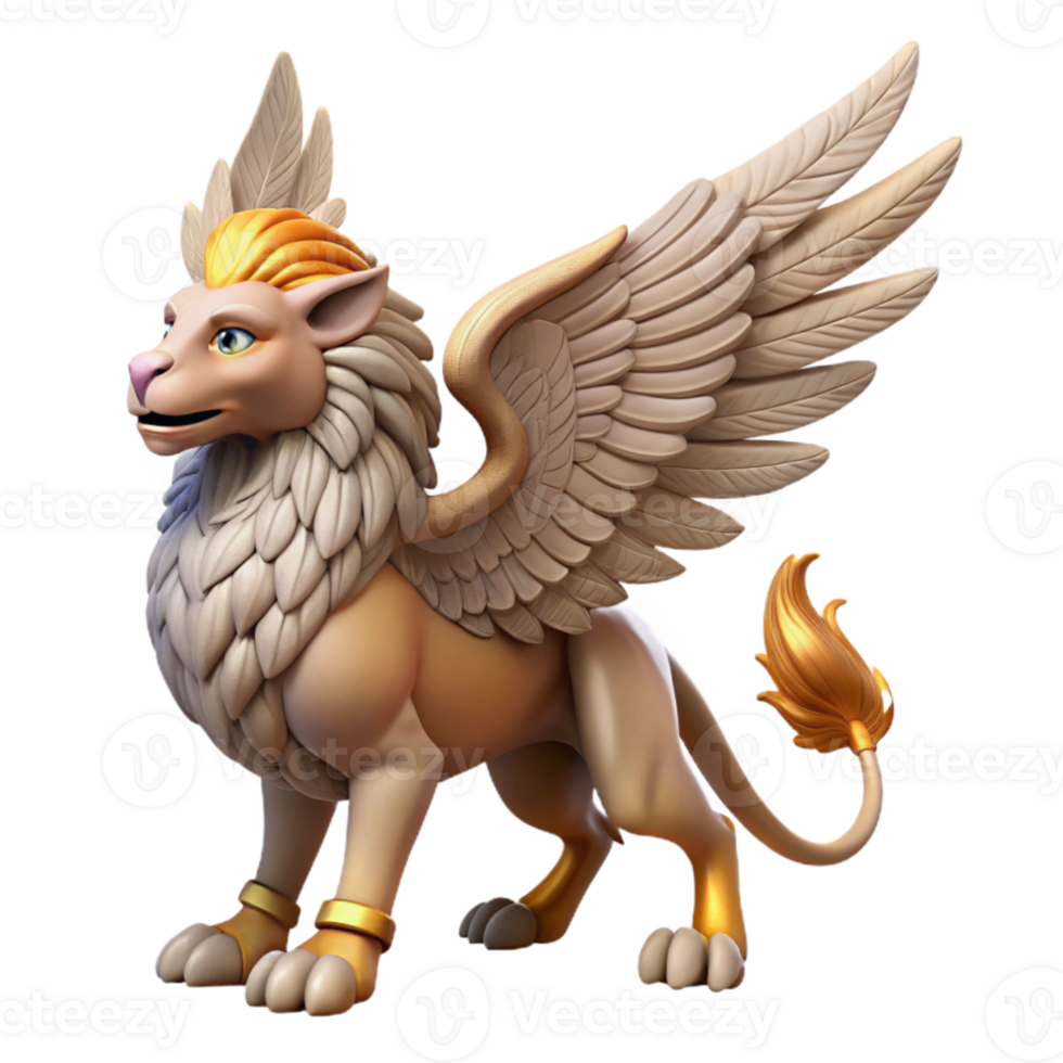 wonderful creative 3D Griffin Model Render premium png