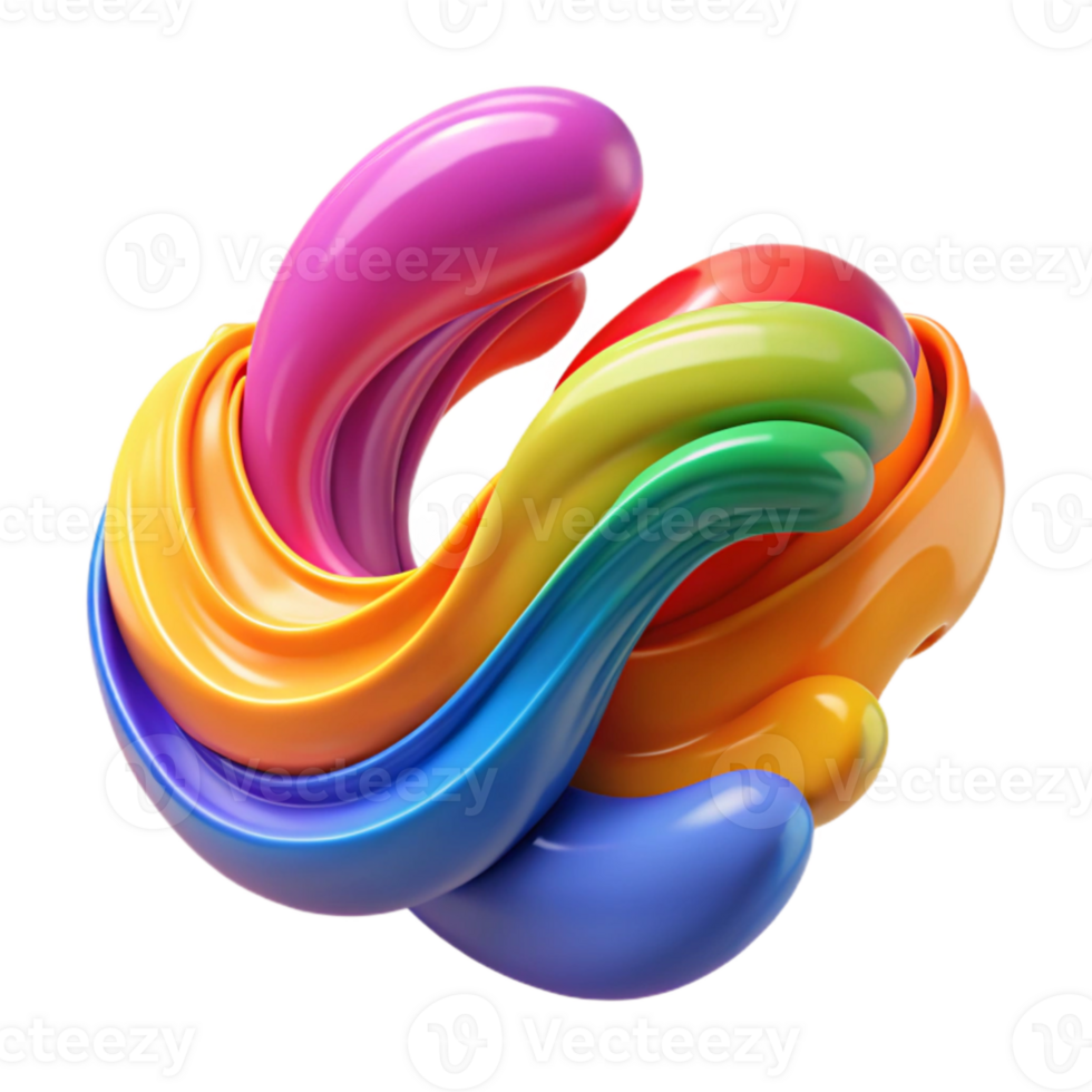 stunning classic Rainbow Swirl 3D Abstract Background high resolution png