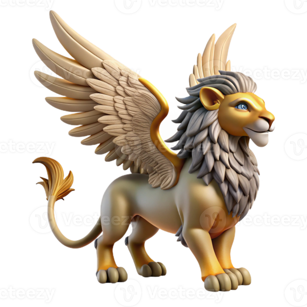 wonderful traditional Majestic Griffin 3D Render exclusive png