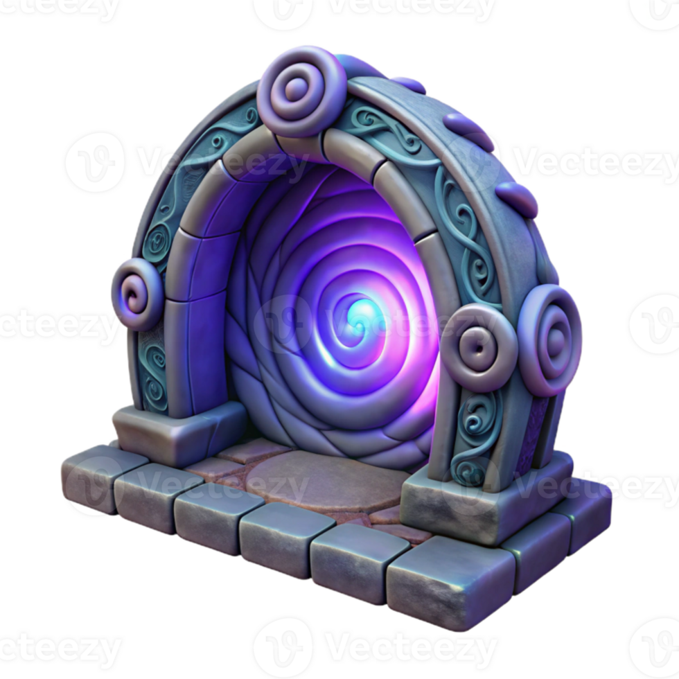 serene traditional Mystic Spiral Portal 3D Render genuine png