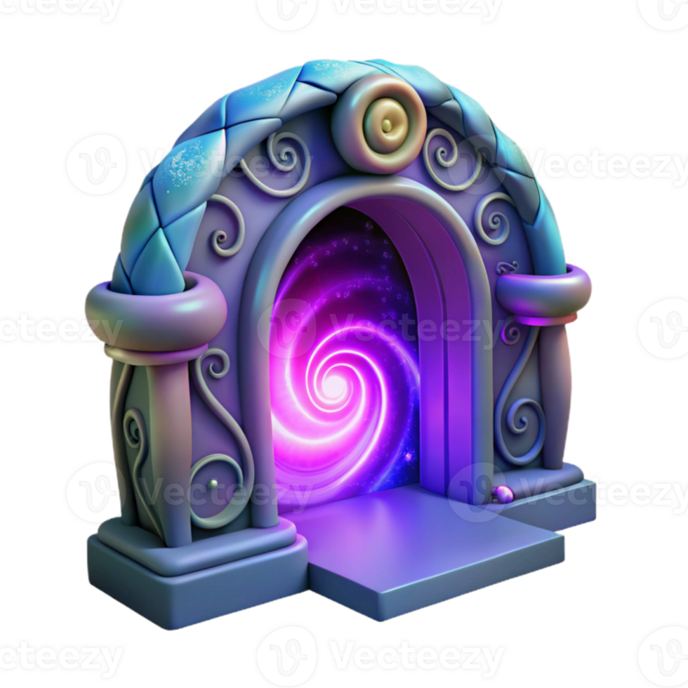 beautiful creative Fantasy Portal 3D Render professional png