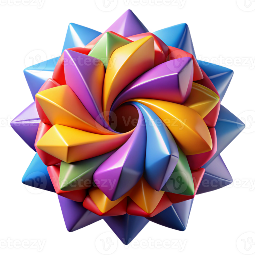 wonderful rustic Rainbow Swirl 3D Abstract Background premium png