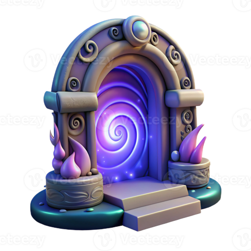 elegant vintage Fantasy Portal 3D Render genuine png