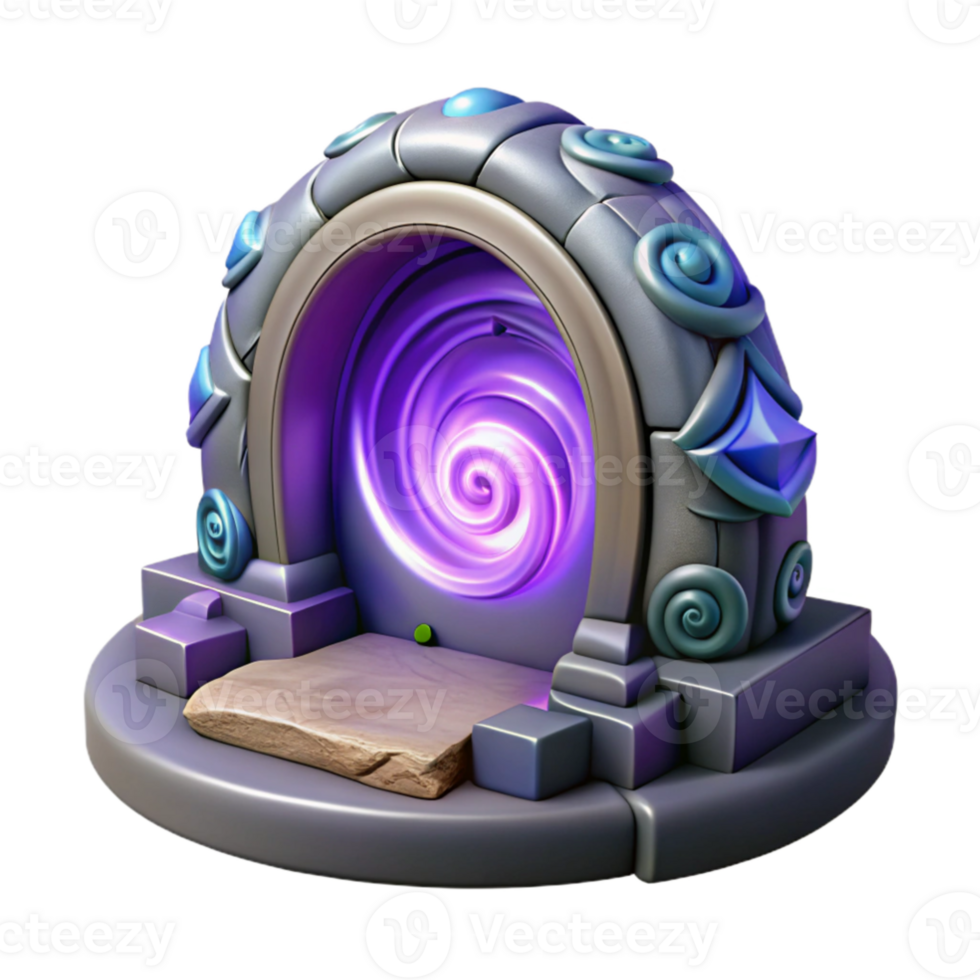 impressive modern Mystical Portal 3D Render detailed png