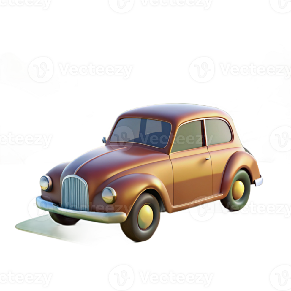 wonderful artistic Vintage Car 3D Render original png