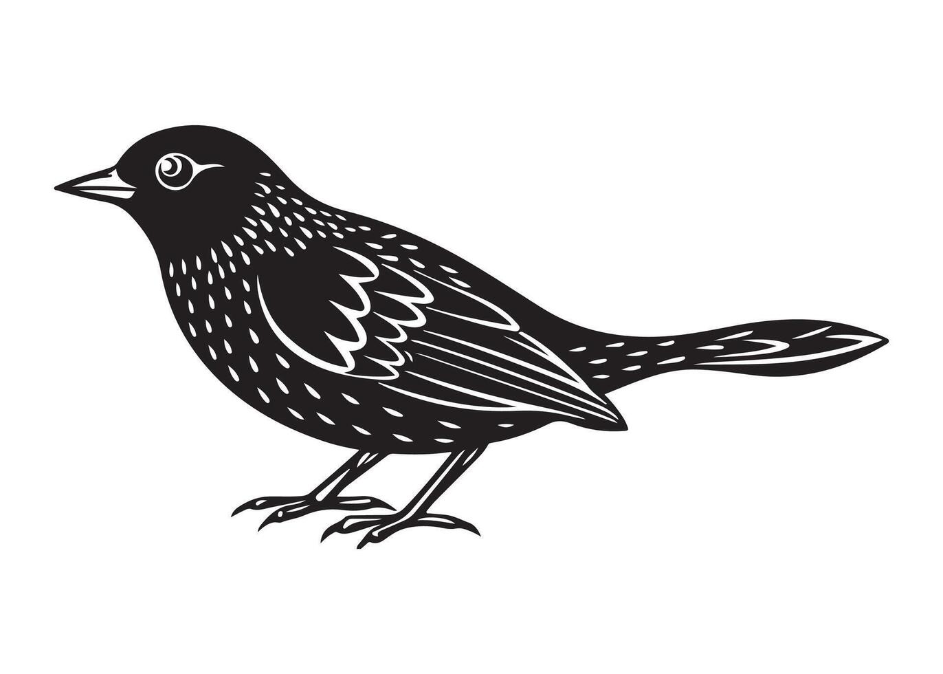 Birds in Flight Silhouette Set Illustration Graphic vector