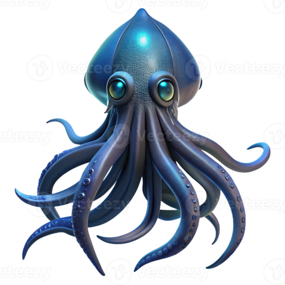 wonderful modern stunning rustic A giant squid emerging from the depths of the ocean, dark and mysterious lighting, bioluminescent details, realistic style professional high quality png
