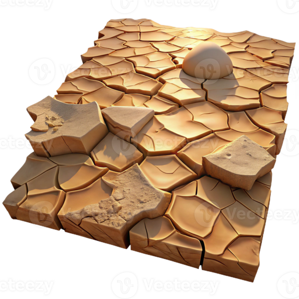 wonderful traditional serene artistic A cracked desert floor, dry earth texture, harsh sunlight detailed high resolution png