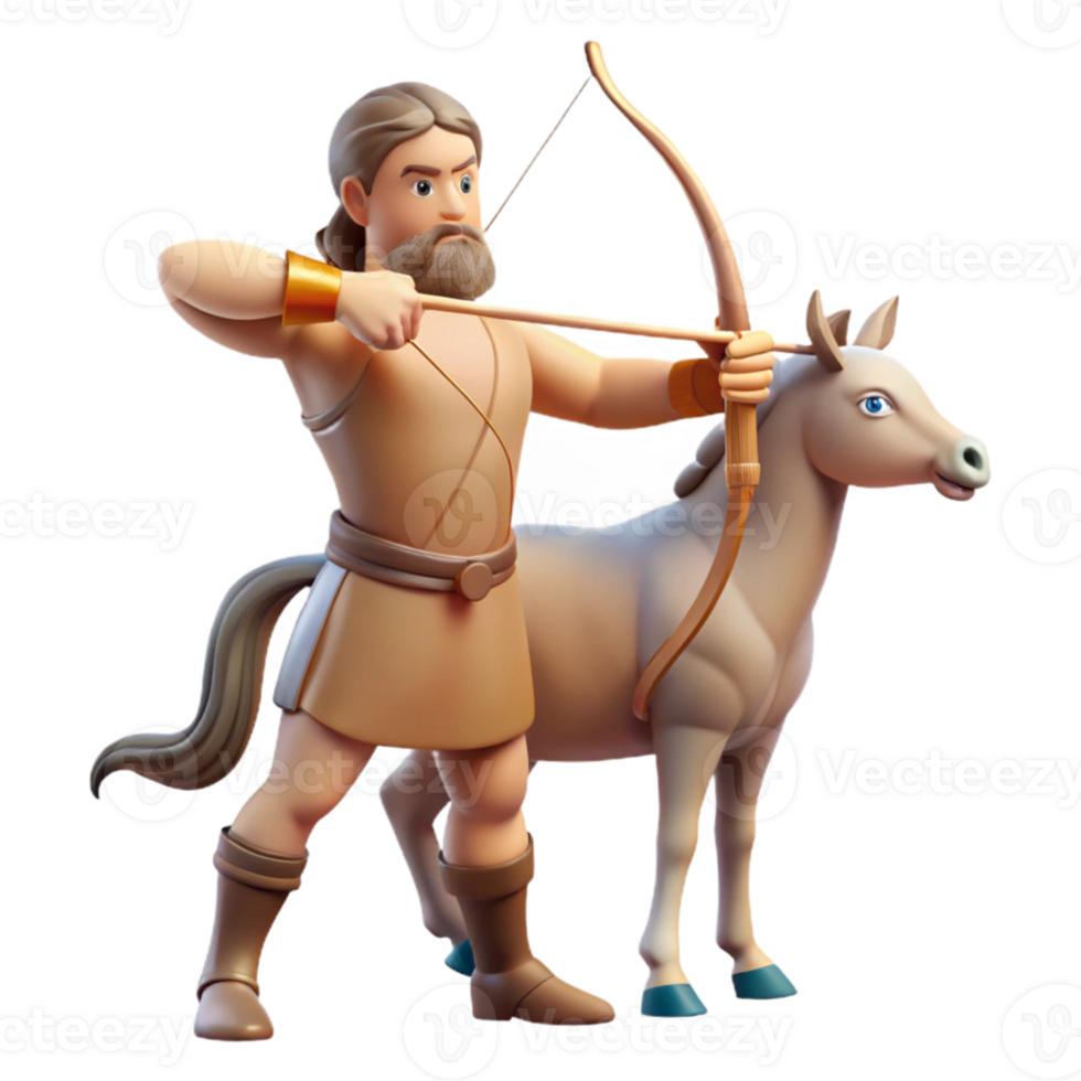 extraordinary artistic vibrant traditional A wise centaur teaching archery, soft and natural lighting, classical Greek style original premium png
