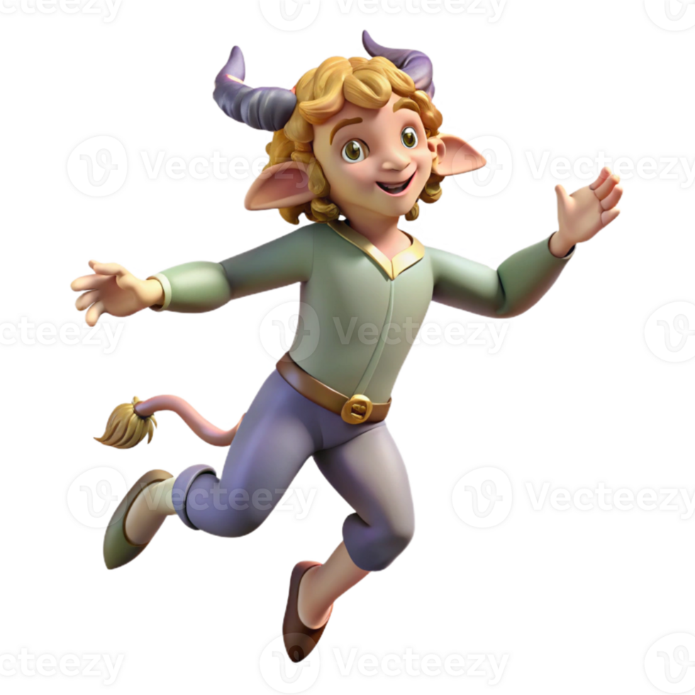 dramatic rustic magnificent artistic A playful satyr dancing in a woodland clearing, whimsical and lively, Rococo style professional genuine png