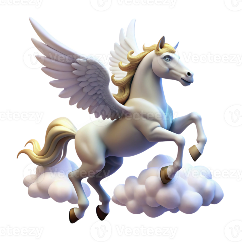 extraordinary rustic stunning classic A graceful Pegasus soaring through the clouds, majestic and ethereal lighting, Renaissance style high resolution professional png
