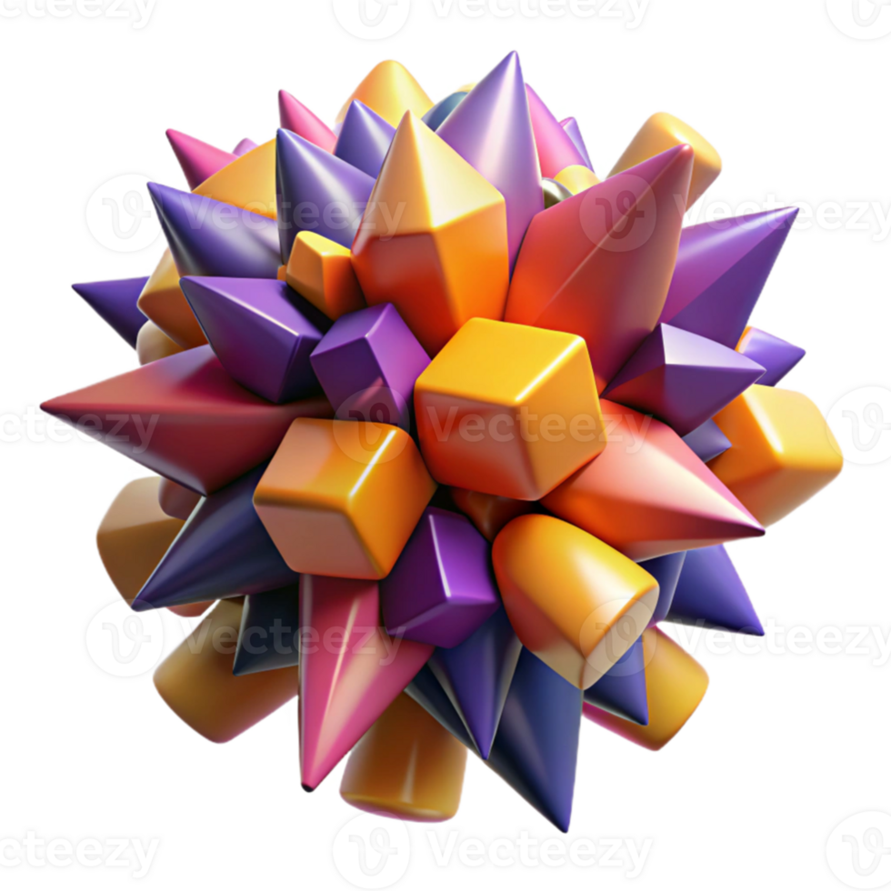 vibrant traditional wonderful abstract A chaotic explosion of geometric shapes in vibrant, contrasting hues, with dramatic chiaroscuro lighting, in a cubist style exclusive authentic png