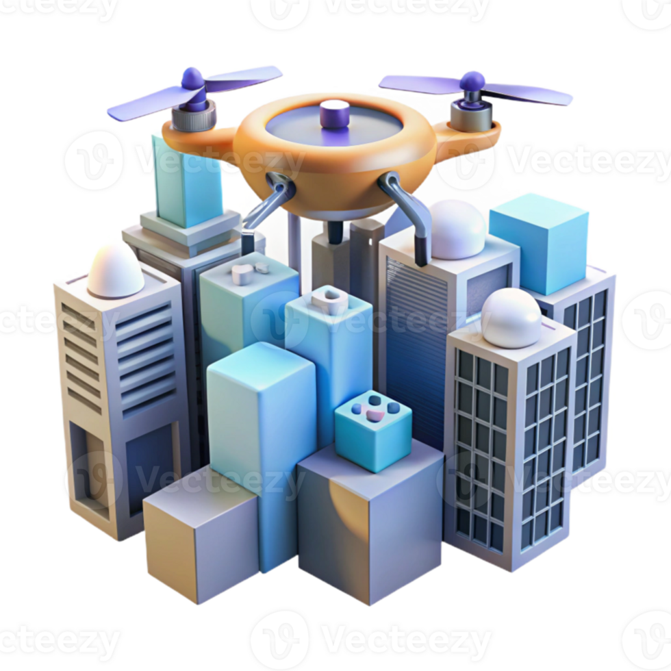impressive contemporary serene minimalist A drone delivering a package in a dense urban environment, futuristic architecture, fast motion blur, cyberpunk style premium high resolution png