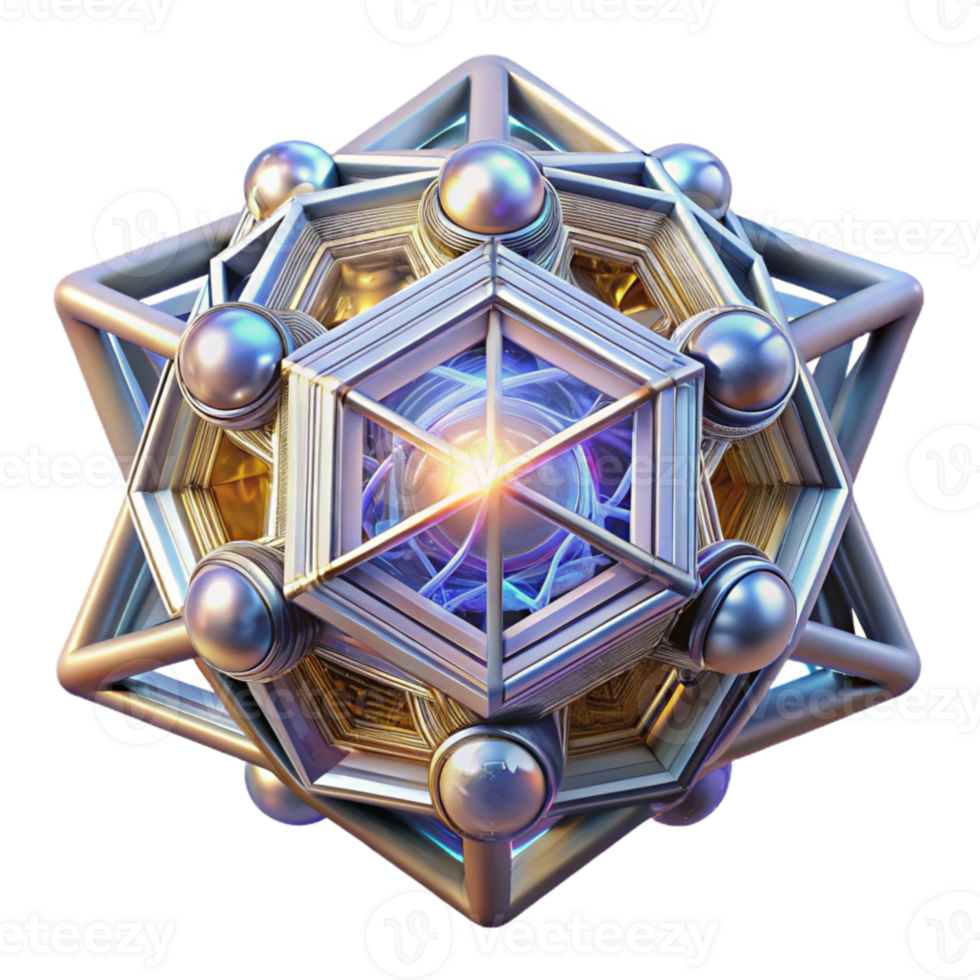 beautiful contemporary wonderful modern An artificial intelligence construct made of pure light, complex geometric patterns, ethereal glow, abstract art style exclusive high resolution png
