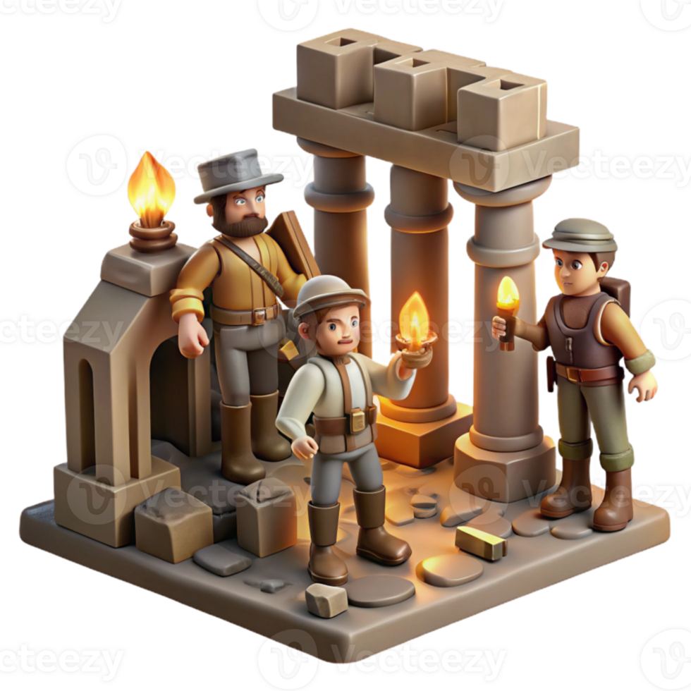 beautiful abstract dramatic traditional A group of dwarves mining for gems in a mountain cave, torchlight, fantasy realism style 4K high quality png