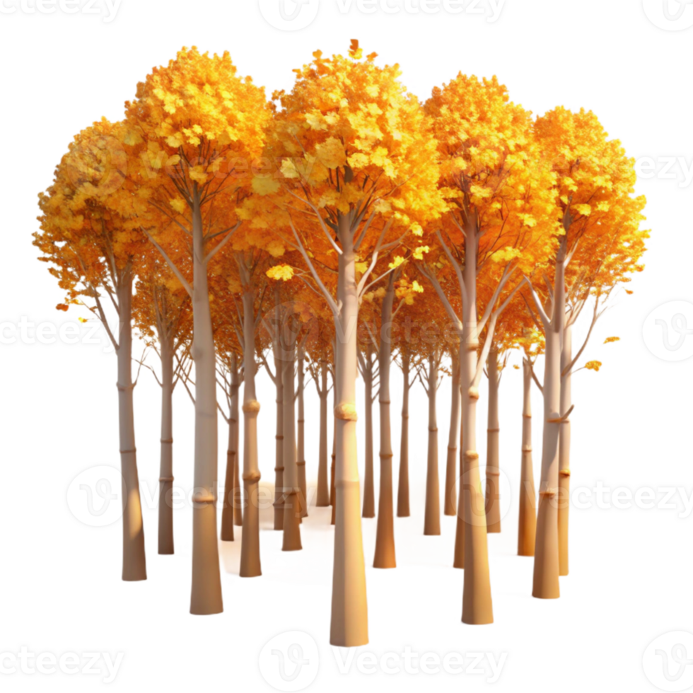 stunning rustic dramatic classic A grove of aspen trees with golden leaves in autumn, warm sunlight, impressionistic style original genuine png