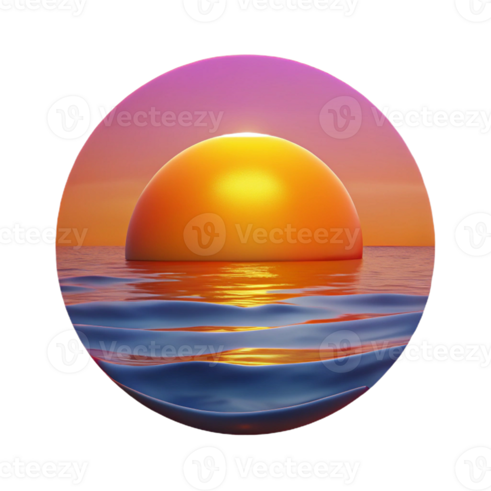 wonderful rustic dramatic modern A vibrant sunset over the ocean, warm lighting, romantic style original premium png
