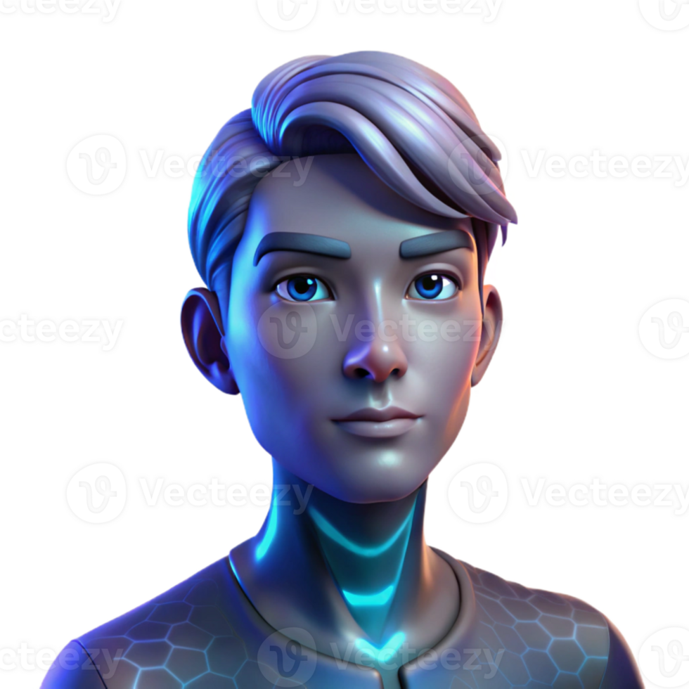 extraordinary contemporary dramatic artistic Portrait of a gender-neutral person with iridescent skin, adorned with intricate bioluminescent tattoos, in a chiaroscuro lighting style detailed genuine png