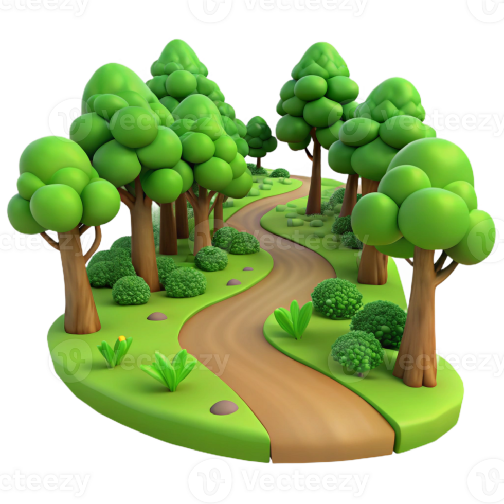 wonderful rustic elegant rustic A winding dirt path through a lush green forest, dappled sunlight, impressionistic style detailed high quality png