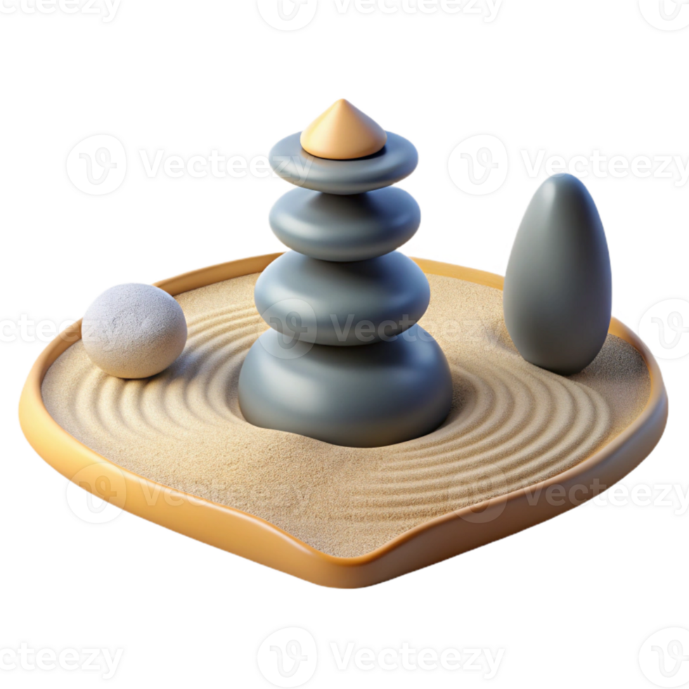 stunning artistic beautiful vintage A serene Japanese zen garden with raked sand and carefully placed rocks, minimalist style, soft lighting genuine exclusive png
