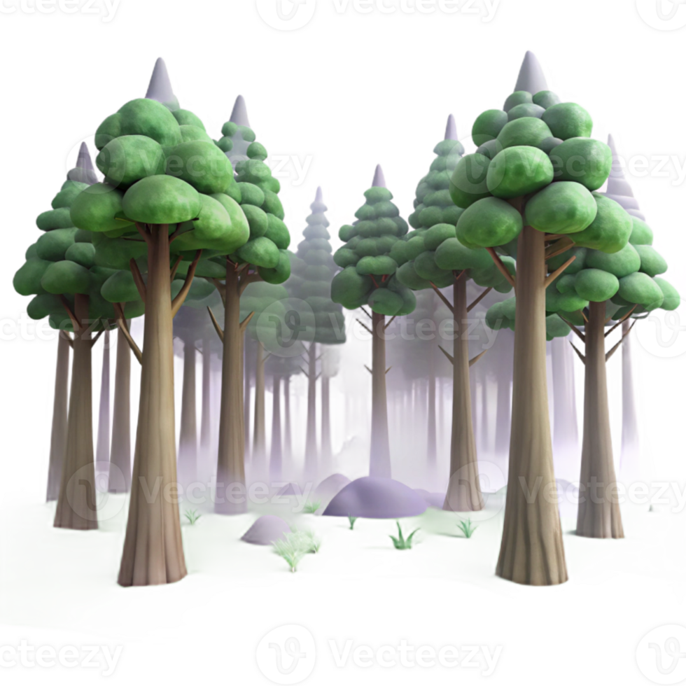 elegant abstract impressive minimalist A misty forest with tall trees, ethereal atmosphere, soft lighting detailed 4K png