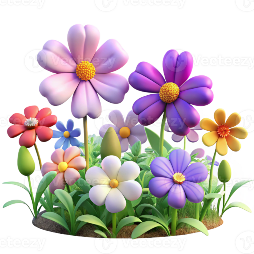 magnificent modern beautiful contemporary A field of wildflowers in a meadow, colorful blossoms, summer lighting exclusive authentic png