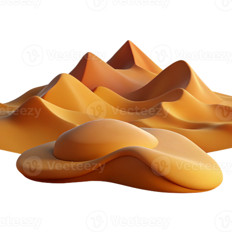 extraordinary modern magnificent rustic A desert landscape with sand dunes, warm colors, dramatic lighting detailed genuine png