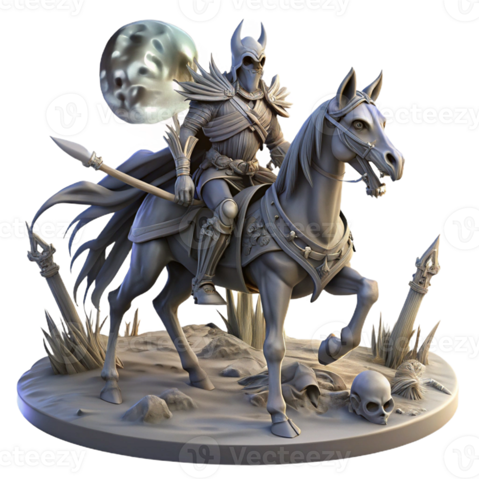 elegant creative stunning creative A spectral knight riding a skeletal steed through a desolate battlefield, moonlight, dark fantasy style high resolution high resolution png