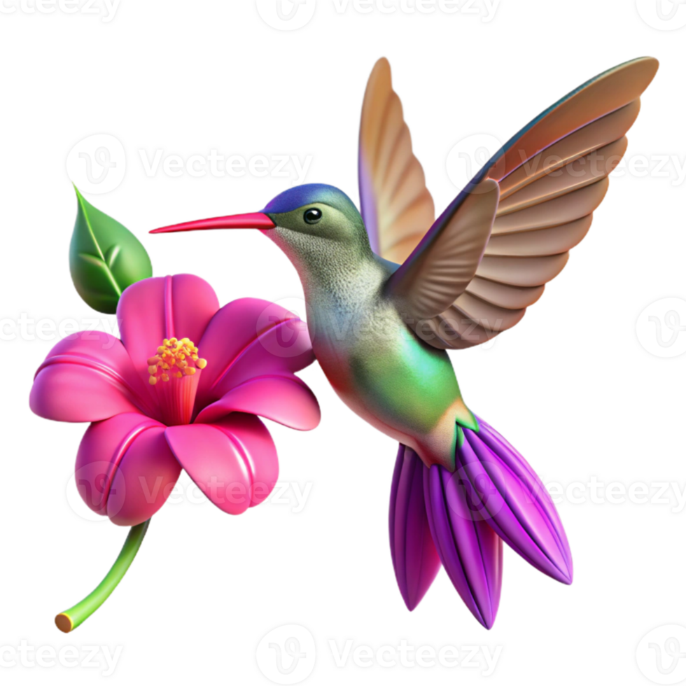 magnificent contemporary stunning minimalist A hummingbird hovering near a vibrant fuchsia flower, macro photography, bokeh effect, vibrant colors authentic exclusive png