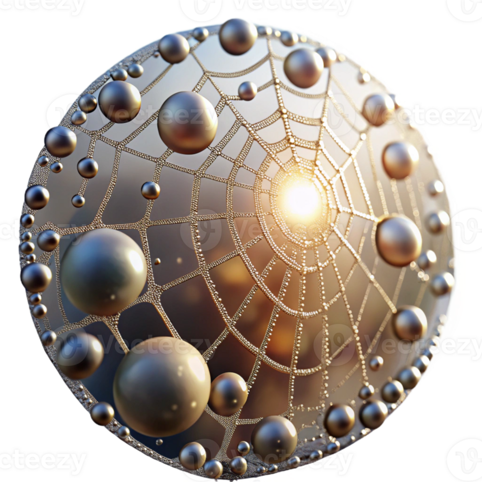 elegant rustic extraordinary classic A close-up of dewdrops on a spiderweb in the morning sun, sparkling light, macro photography, nature photography style high resolution high resolution png