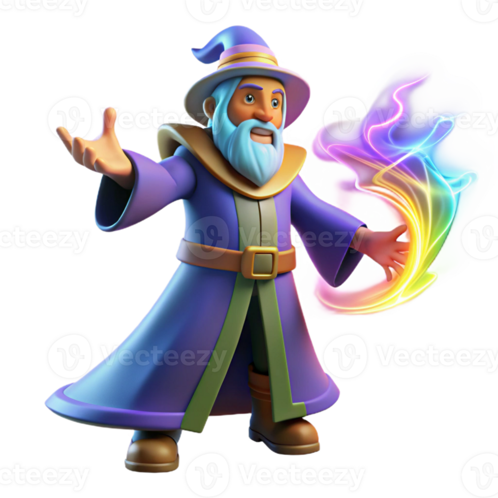 stunning minimalist elegant contemporary A powerful wizard casting a spell of swirling, multicolored energy, lightning illuminating his face, Greg Rutkowski style, dynamic pose high resolution... png
