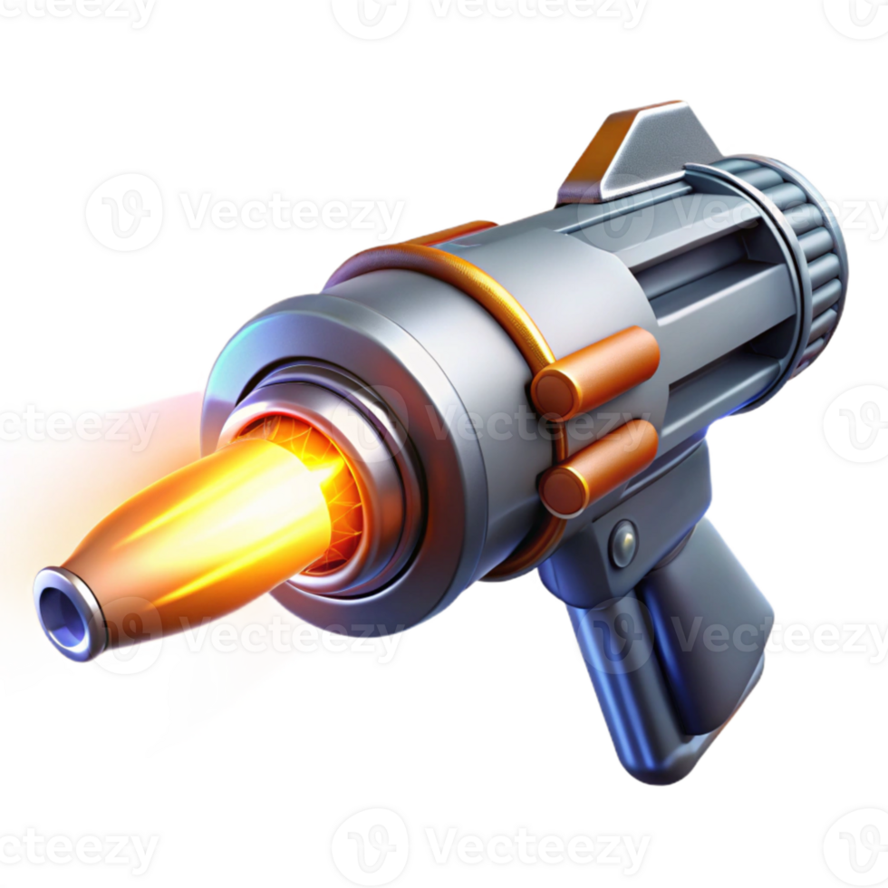 extraordinary traditional A futuristic weapon firing a beam of energy, sci fi style, bright lighting, powerful, original png