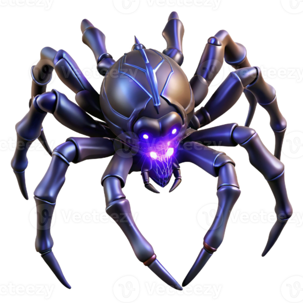 beautiful modern A giant, biomechanical spider weaving a web of glowing energy in a dark, alien cave. Horror style, dramatic lighting professional png