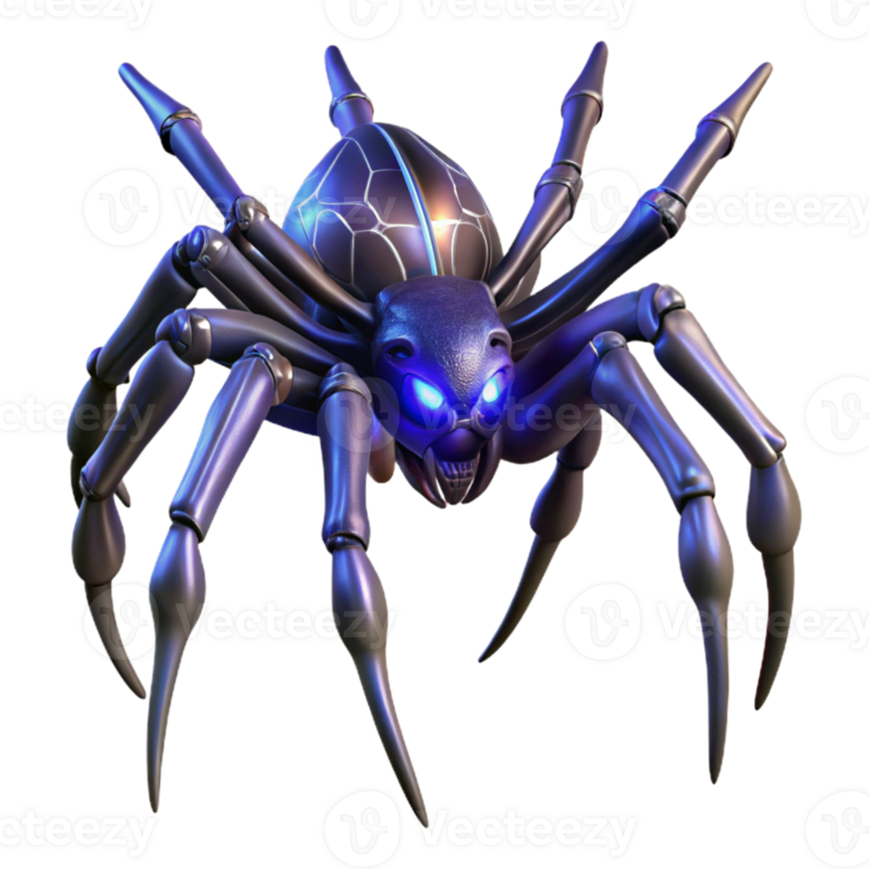 magnificent creative A giant, biomechanical spider weaving a web of glowing energy in a dark, alien cave. Horror style, dramatic lighting high resolution png