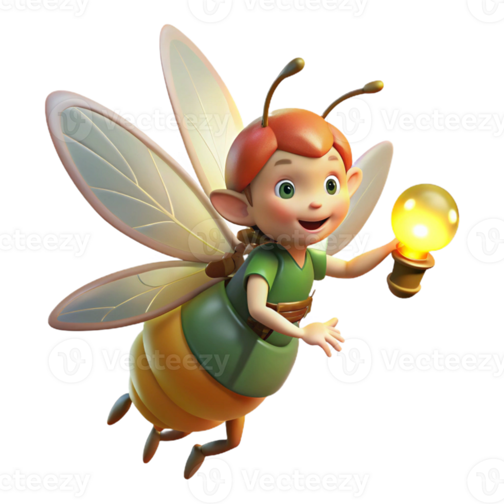 wonderful abstract A mischievous pixie riding a giant firefly through a moonlit meadow, whimsical style, soft lighting exclusive png