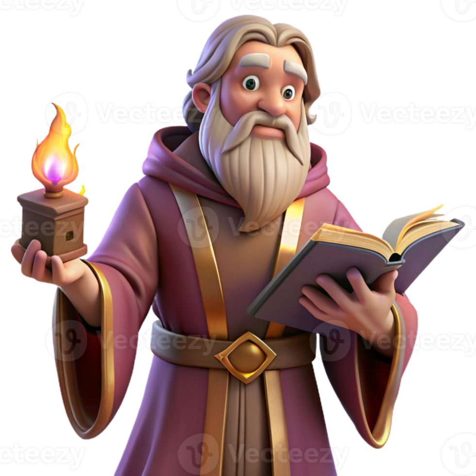 serene rustic A wise old wizard casting a spell in a dusty library, Renaissance painting style, warm lighting original png