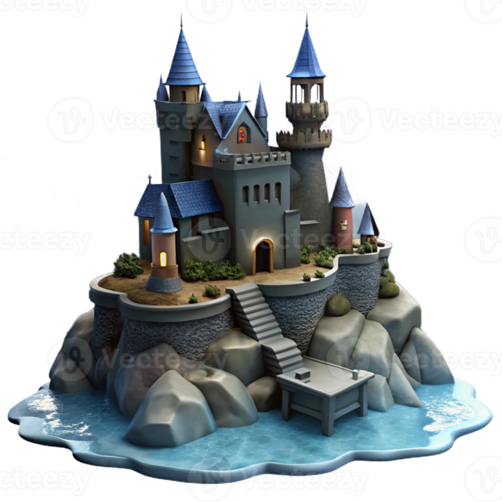 beautiful abstract A haunted castle on a craggy cliff overlooking a stormy sea, gothic style, dramatic lighting exclusive png