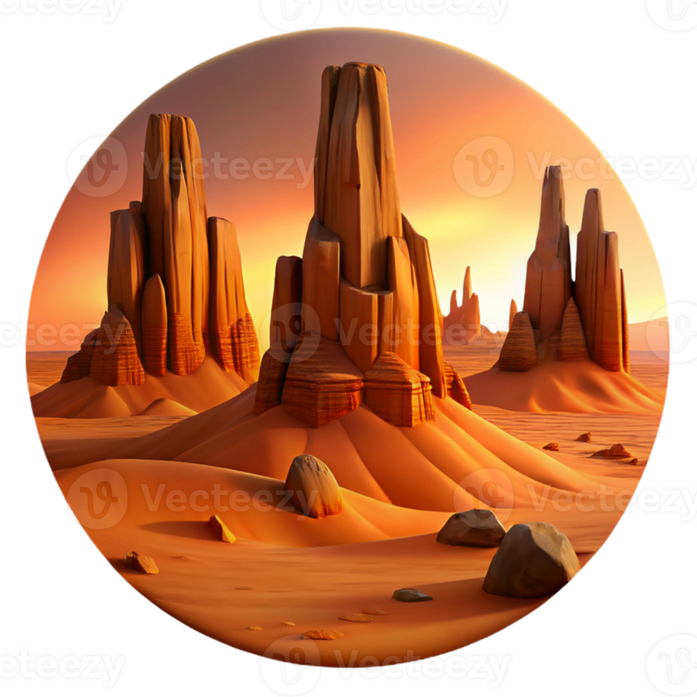 beautiful classic A desert landscape with sand dunes, warm colors, dramatic lighting authentic png