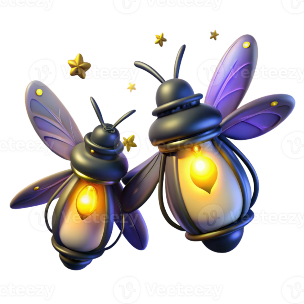 stunning modern A group of fireflies illuminating a dark forest at night. Magical lighting, fantasy style authentic png