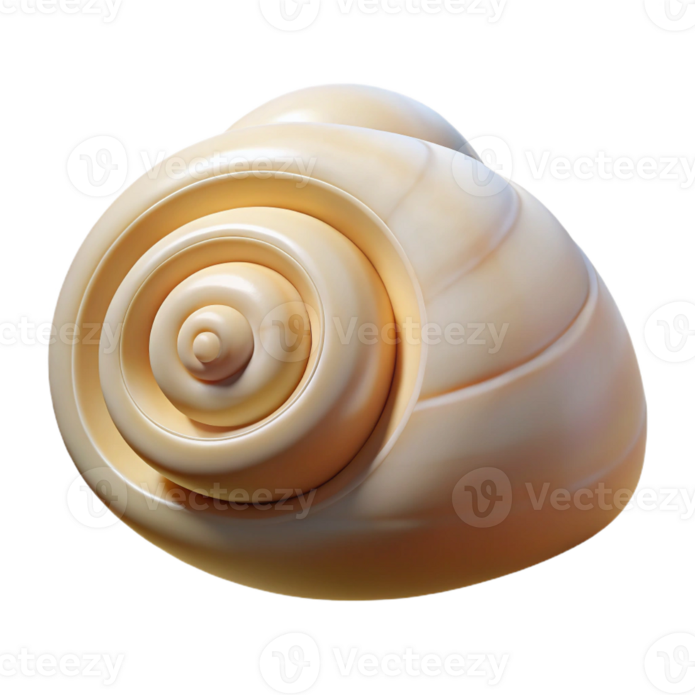 beautiful abstract A spiral shell resting on smooth, white sand, illuminated by soft, ambient light, photorealistic style professional png