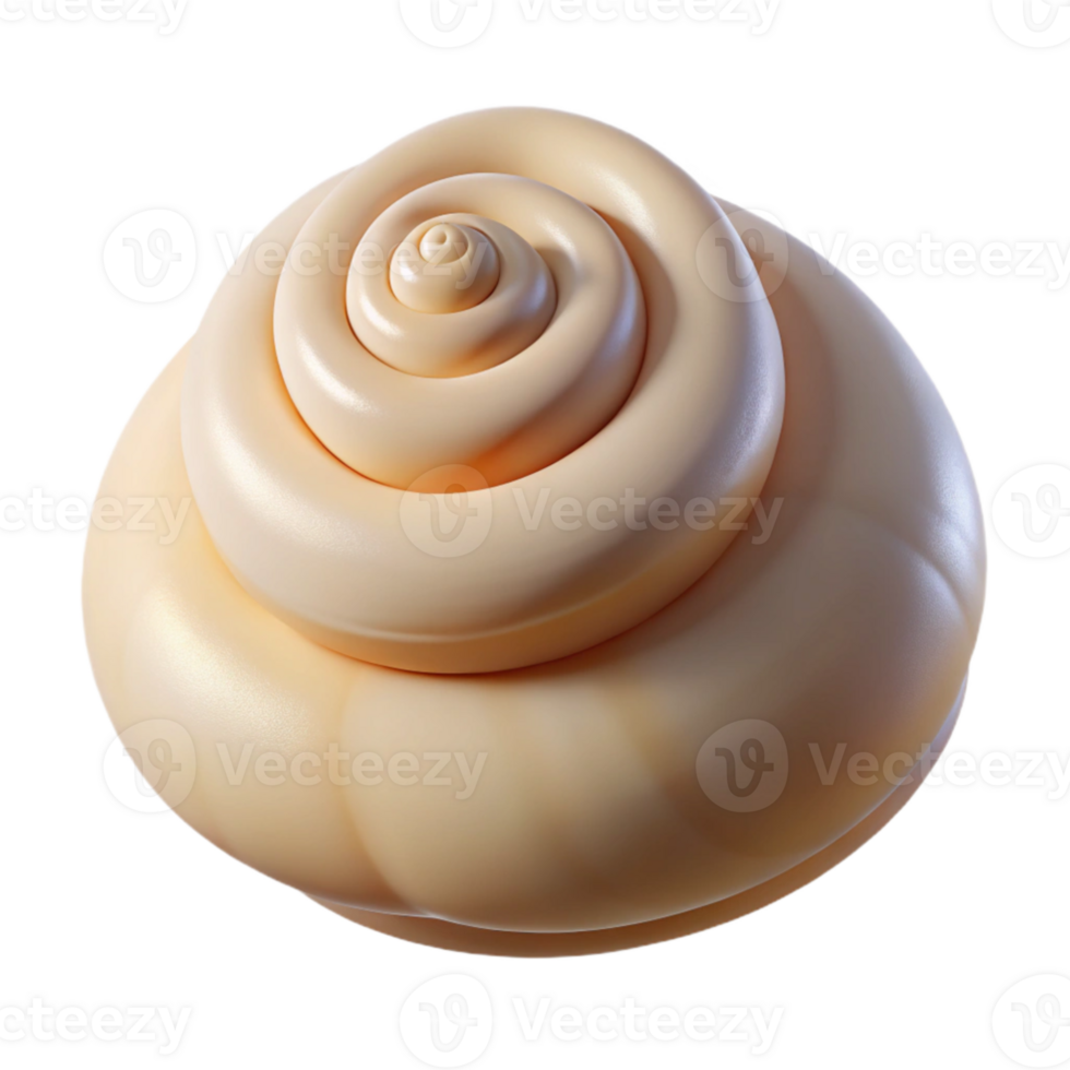 dramatic abstract A spiral shell resting on smooth, white sand, illuminated by soft, ambient light, photorealistic style premium png