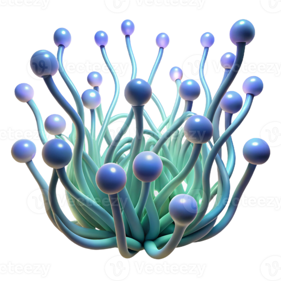 dramatic vintage A field of interconnected, bioluminescent tendrils, pulsing with a gentle light, in a hyperrealistic style high quality png