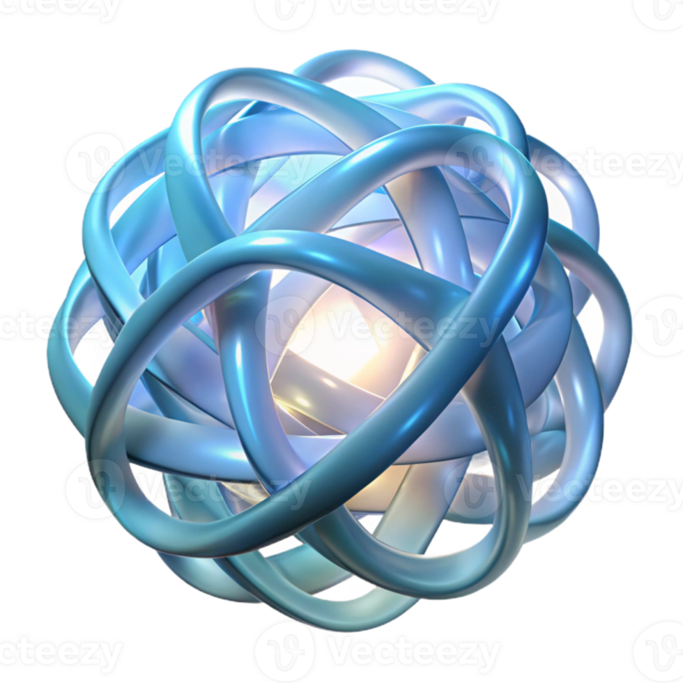 impressive abstract A complex web of interwoven, translucent ribbons, illuminated by a single, focused beam of light, in a minimalist, ethereal style detailed png